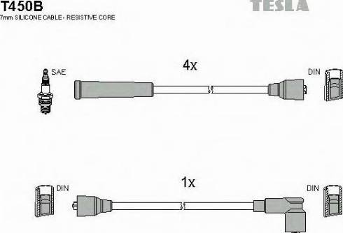 TESLA T450B - Kit de câbles d'allumage cwaw.fr