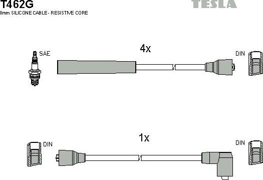 TESLA T462G - Kit de câbles d'allumage cwaw.fr