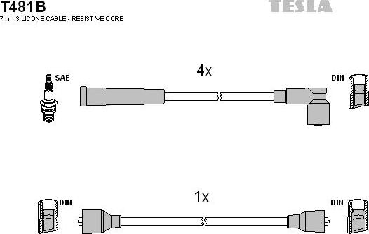 TESLA T481B - Kit de câbles d'allumage cwaw.fr