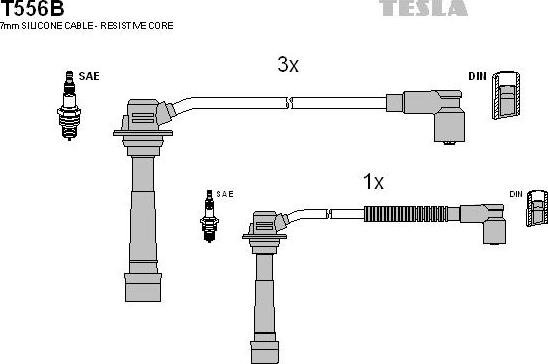 TESLA T556B - Kit de câbles d'allumage cwaw.fr