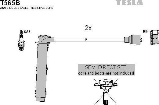 TESLA T565B - Kit de câbles d'allumage cwaw.fr