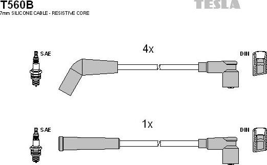 TESLA T560B - Kit de câbles d'allumage cwaw.fr