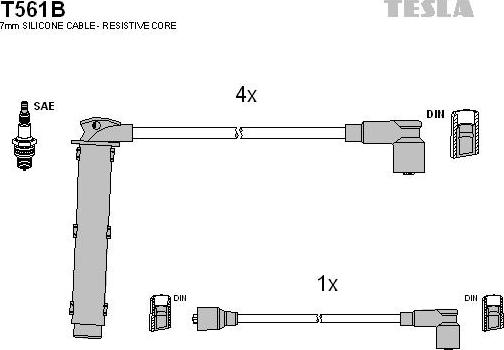 TESLA T561B - Kit de câbles d'allumage cwaw.fr