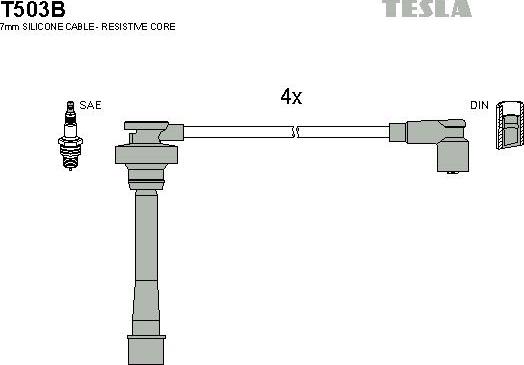 TESLA T503B - Kit de câbles d'allumage cwaw.fr