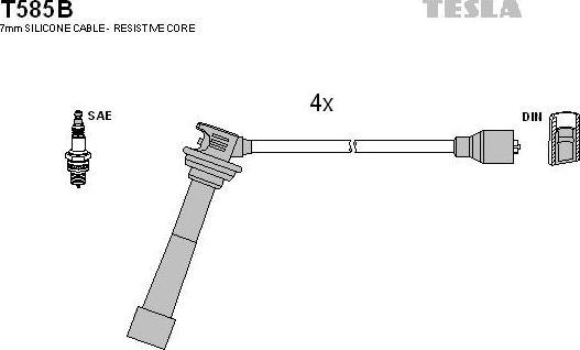 TESLA T585B - Kit de câbles d'allumage cwaw.fr