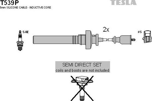 TESLA T539P - Kit de câbles d'allumage cwaw.fr