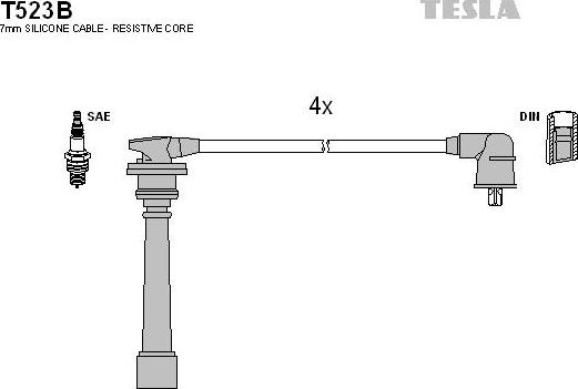 TESLA T523B - Kit de câbles d'allumage cwaw.fr