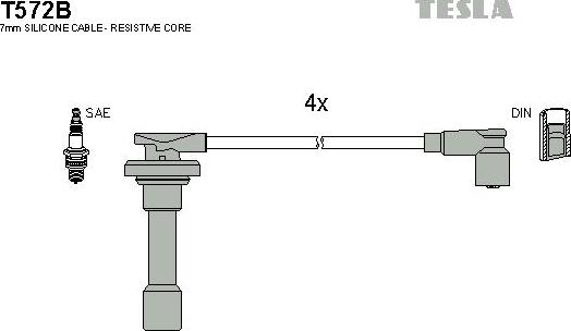 TESLA T572B - Kit de câbles d'allumage cwaw.fr