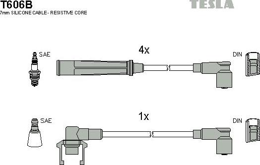 TESLA T606B - Kit de câbles d'allumage cwaw.fr