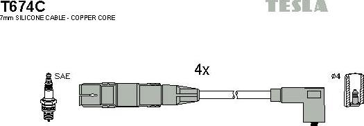 TESLA T674C - Kit de câbles d'allumage cwaw.fr