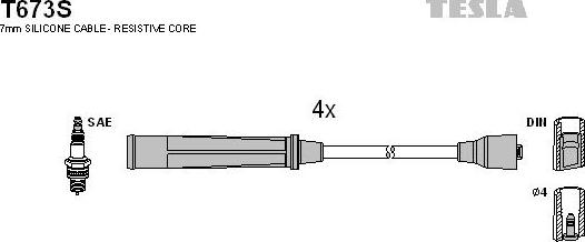 TESLA T673S - Kit de câbles d'allumage cwaw.fr