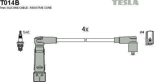 TESLA T014B - Kit de câbles d'allumage cwaw.fr