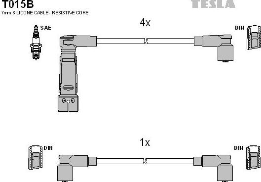 TESLA T015B - Kit de câbles d'allumage cwaw.fr