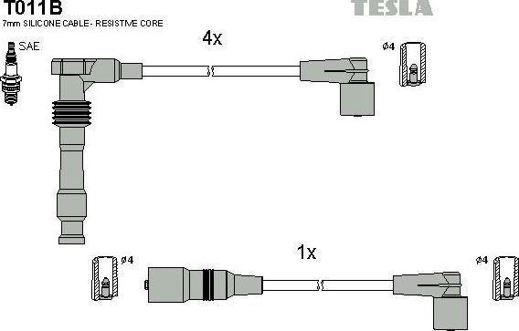 TESLA T011B - Kit de câbles d'allumage cwaw.fr