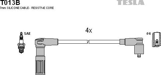 TESLA T013B - Kit de câbles d'allumage cwaw.fr