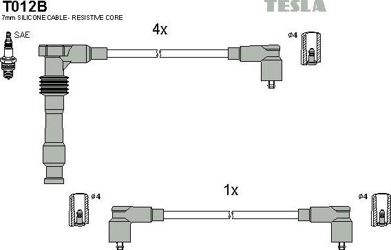 TESLA T012B - Kit de câbles d'allumage cwaw.fr