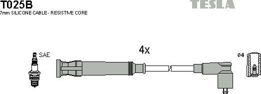 TESLA T025B - Kit de câbles d'allumage cwaw.fr