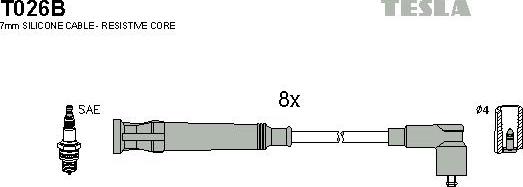 TESLA T026B - Kit de câbles d'allumage cwaw.fr
