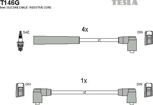 TESLA T146G - Kit de câbles d'allumage cwaw.fr