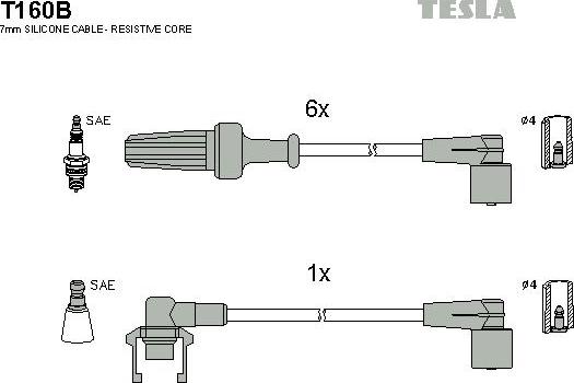 TESLA T160B - Kit de câbles d'allumage cwaw.fr