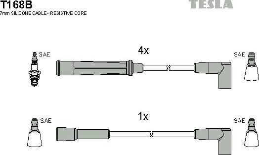 TESLA T168B - Kit de câbles d'allumage cwaw.fr