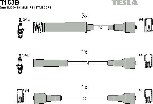 TESLA T163B - Kit de câbles d'allumage cwaw.fr