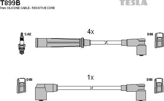 TESLA T899B - Kit de câbles d'allumage cwaw.fr