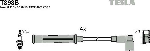 TESLA T898B - Kit de câbles d'allumage cwaw.fr