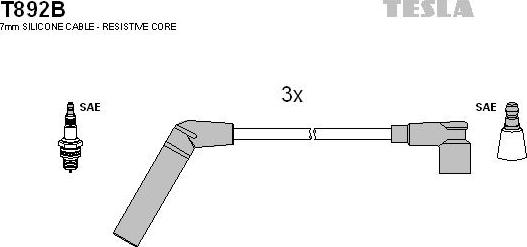 TESLA T892B - Kit de câbles d'allumage cwaw.fr