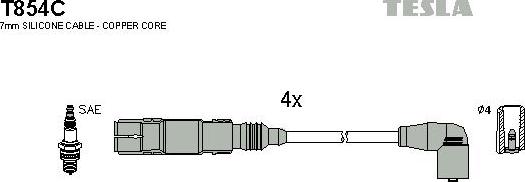 TESLA T854C - Kit de câbles d'allumage cwaw.fr