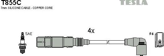 TESLA T855C - Kit de câbles d'allumage cwaw.fr