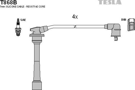 TESLA T868B - Kit de câbles d'allumage cwaw.fr