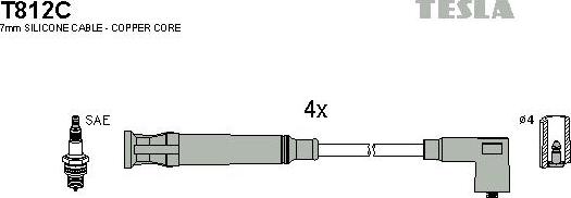 TESLA T812C - Kit de câbles d'allumage cwaw.fr