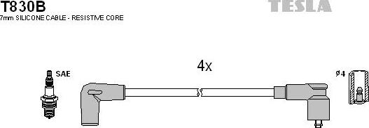 TESLA T830B - Kit de câbles d'allumage cwaw.fr