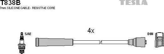 TESLA T838B - Kit de câbles d'allumage cwaw.fr