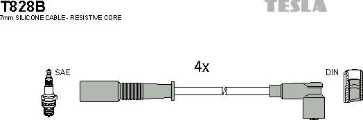 TESLA T828B - Kit de câbles d'allumage cwaw.fr
