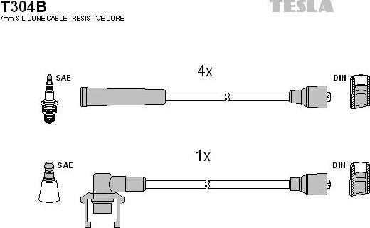 TESLA T304B - Kit de câbles d'allumage cwaw.fr