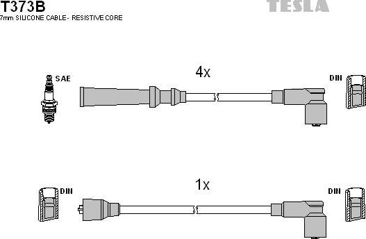 TESLA T373B - Kit de câbles d'allumage cwaw.fr