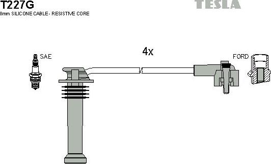 TESLA T227G - Kit de câbles d'allumage cwaw.fr