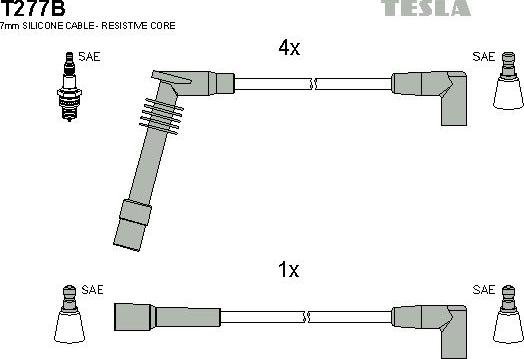 TESLA T277B - Kit de câbles d'allumage cwaw.fr