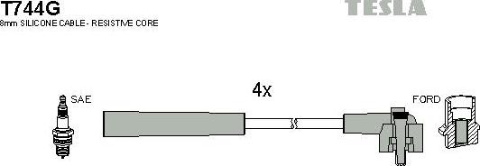 TESLA T744G - Kit de câbles d'allumage cwaw.fr