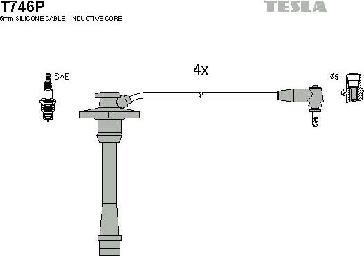 TESLA T746P - Kit de câbles d'allumage cwaw.fr