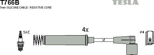 TESLA T766B - Kit de câbles d'allumage cwaw.fr