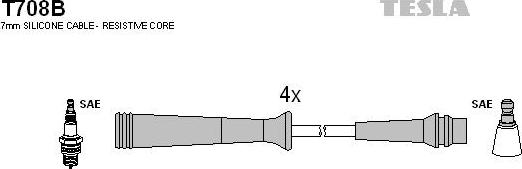 TESLA T708B - Kit de câbles d'allumage cwaw.fr
