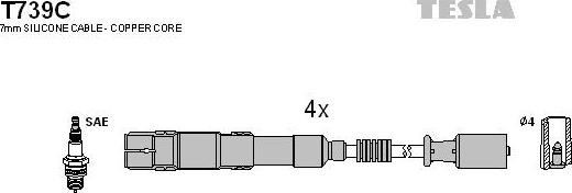 TESLA T739C - Kit de câbles d'allumage cwaw.fr