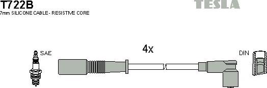 TESLA T722B - Kit de câbles d'allumage cwaw.fr