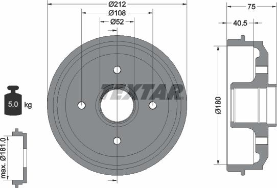 Textar 94016900 - Tambour de frein cwaw.fr