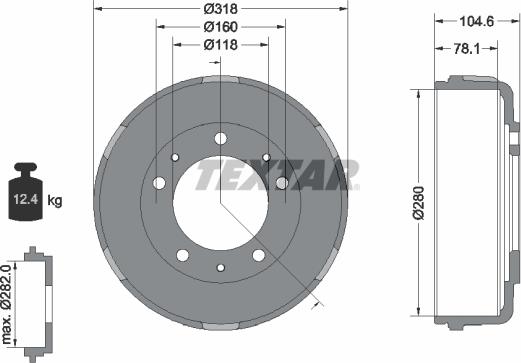 Textar 94024600 - Tambour de frein cwaw.fr