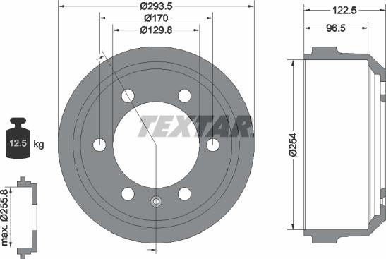 Textar 94021500 - Tambour de frein cwaw.fr