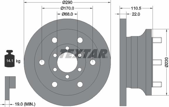 Textar 93095100 - Disque de frein cwaw.fr